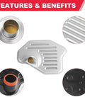 Beefed Up Transmission Filter With Gasket Kits Fits Ford Expedition F150 Mustang And Explorer For 4R70W 4R75W 4R75E FT105 58955 closeup