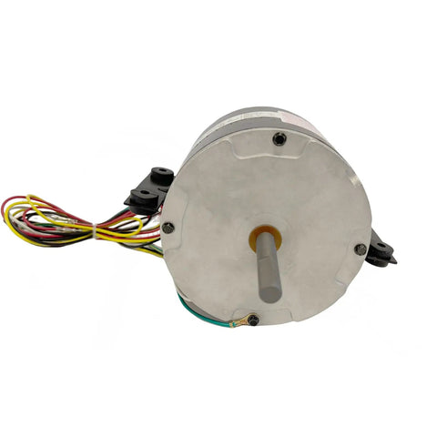 Front view of AC Condenser Fan Motor Replacement One Fifth HP 1650RPM 3 Speed For Dometic Brisk Air II Penguin Units