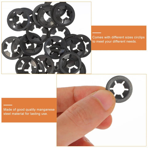 Carbon Steel Bearing Clamping Ring 1.02 Inch Blackened Finish Built To Last Retaining Washer Locking Ring For Bearings Shafts And Axles