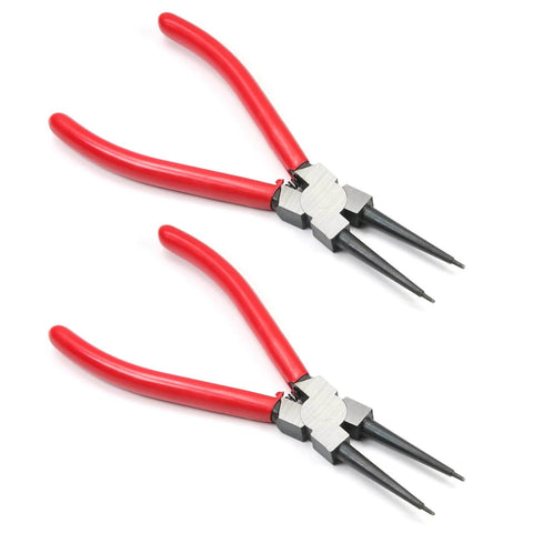7 Inch External Snap Ring Pliers Set With Internal Straight And Bent Jaw Pro Grade Pliers CRV Steel Electrophoretic Black Finish