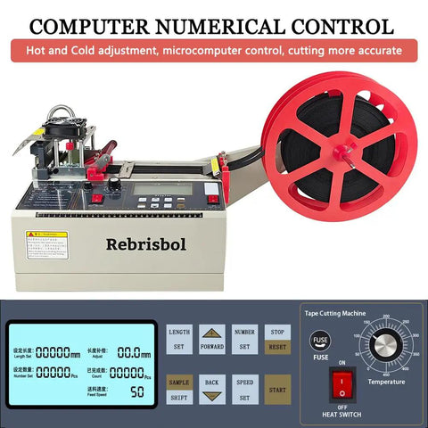 Must Have Versatile Webbing Cutting Machine With 5 Inch Lcd Display for Quick Cutting of Ribbon Zipper Tape Nylon Webbing View