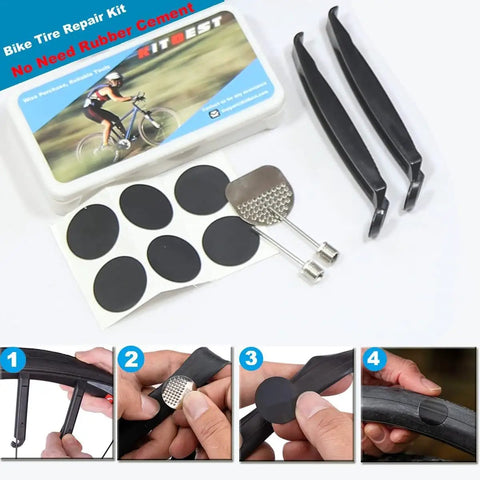 All In One Bike Repair Kit With Mini Pump And 16 In 1 Tool Tire Levers Patch Kit Spoke Wrench And Portable Storage Box