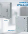 Built Different 12 Space 125A Main Lug Load Center With 120V 240V Circuit Breaker Panel Indoor Steel Enclosure front and back views.