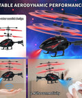 Three Pack Gesture Sensing RC Toys For Kids, Indoor Flying Helicopters with lights, dual-rotor design and remote control, cool gift.