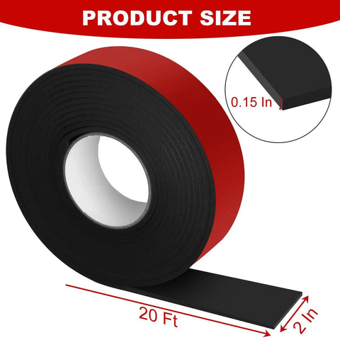2 Inch By 20 Foot Foam Pipe Insulation Tape Self Adhesive For Winter Freeze Protection Outdoor Use On Metal Pipes PVC And AC Lines Keeps Pipes Warm In Winter And Cool In Summer While Cutting Energy Loss product size illustration