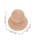 Top Shelf Unfinished Wood Drawer Pulls Ten Pack Round Mushroom Cabinet Knobs For Dresser Kitchen Cupboard Sturdy Base Heavy Duty Furniture Handles No Fuss Setup with size dimensions 3.6cm x 3.4cm.