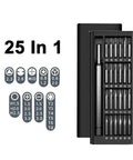 Premium 63 In 1 Screwdriver Bit Kit With Torx And Tri-Wing Bits Perfect For Laptop Repair, PC Disassembly, And Tech Upgrades Featuring Magnetic Tips And Compact Case Design For All Your Gadgets, 25-in-1 set