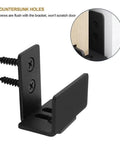 Wall mount slotted swing stop hardware showing countersunk holes, part of Full Extension Telescopic Drawer Slides With Hydraulic Dampers.