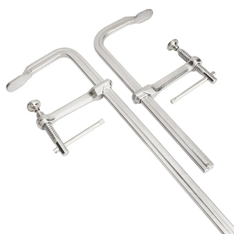 Heavy Duty Large Steel Ratcheting F Clamp For Welding Woodworking Metal Fabrication, 300x120mm size for strong grip.