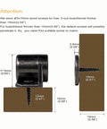 8 Pack Magnetic Cabinet Door Catch With Neodymium Magnet Cabinet Latch Magnetic Closure Hardware For Kitchen Cupboard And Closet Doors In Black Tone Gun Metal Finish No Fuss Easy Install, showing dimensions and screw details.