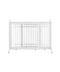 Front view of Freestanding Pet Gate for Doorways and Hallways, Small to Medium Pets, Origami White, No Install Self Supporting Gate.