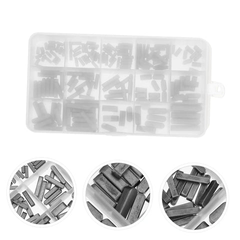 175 Pcs Key Stock Set Flat Key Pins And Square Keys For Drive Shafts And Parallel Keys With Precision Machined Fit