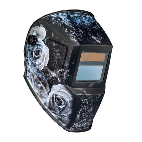 Smoking Rose ADF Welding Helmet Built Tough With Lightweight Fireproof Shell floral design