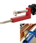 Adjustable Woodworking G Clamp For Fence Builds And Garage Projects, Heavy Duty Aluminum Alloy Press Block With Smooth Action Jaw, Durable Red Coating, Built Like An Absolute Beast, Shop Approved, side view.