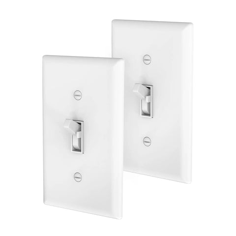 Toggle Dimmer Switch For Dimmable LED Bulbs With Single Pole Or 3 Way Setup, Easy Install Includes Wall Plate And Wire Nuts, Two Pack