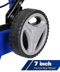 20-Inch Gas Lawn Mower With 144cc OHV 4-Cycle Engine, Easy Start Primer, Walk-Behind Design, Side Discharge, 7-inch wheel close-up