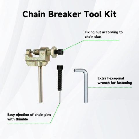Chain breaker tool kit with hexagonal wrench and fixing nut for 134 Link Drive Chain For 2 Stroke Dirt Bikes And Pocket Rockets