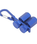 Dead Straight Stair Gauge For Framing Squares With Grip Tight Thumb Screws And Heavy Duty Aluminum Rafter Layout Clamp, blue with carabiner.