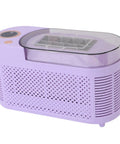 Compact Counter Ice Maker Cranks Out Eight Chill Cubes Quick And Slick Lil Build in purple with window and control buttons.