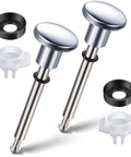 Tub Spout Diverter Repair Kit With 2 Diverter Valve Stems, 2 Cup Seals And 2 Gates For Leaky Faucet Repair, Chrome Classic Finish