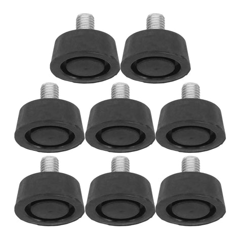 8-pack of adjustable screw type leveling feet anti vibration pads M10 for machinery washer and dryer in black rubber