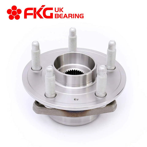 Front Or Rear Wheel Bearing Hub Assembly Set Of 2 5-Lug Fits 2013-2016 Chevy Malibu, 2014-2017 Chevy Impala, shown close-up