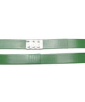 Heavy Duty Green Polyester Strapping Roll For Solid Pallet Securing 5/8 Inch Wide By 4000 Feet Long with metal clip.