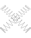 Two Pack Stainless Steel Flat Trapezoidal Springs For Machinery Spare Parts, High Strength And Extended Elasticity, Industrial Grade Compression