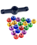 20Pcs M5 Motor Screw Nut Flange Set With Propeller Adapters And Quick Release Wrench CW CCW For RC FPV Racing Drones 2204 2205 2306 Motors Aluminum Alloy Lightweight Pro Grade Strength Build Must Have.