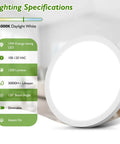 Energy Saving LED Flush Mount Ceiling Light Fixture No Brainer Pack of 6 Dimmable 15W 1200Lm 5000K Daylight White 7 Inch