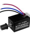 Universal 12V And 24V Motor Speed Controller Electronic Stepless Regulator Switch for car and truck with wiring and long knob