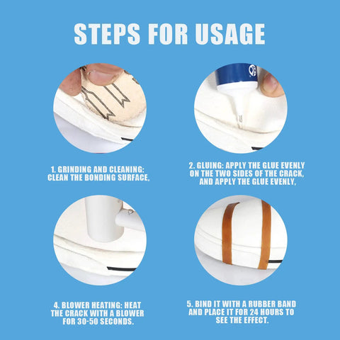 Steps for using Waterproof Shoe Glue For Quick Kicks And Sole Repair Extra Strong Adhesion Fast Dry Adhesive on sneakers