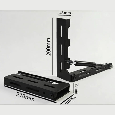 Foldable L Shaped Car Awning Mounting Brackets Set 2 Pieces Steel Universal Roof Brackets for Quick Setup Durable Outdoor Vehicle Shelter