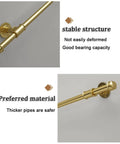 Built Tough Wall Mounted Stair Handrail Kit With Classic Gold Wrought Iron Brackets showcasing solid gold support and stability.