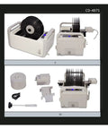 Heavy Duty Ultrasonic Cleaner With 410W Power And 7.5L Tank image showing cleaner with vinyl records and included accessories.