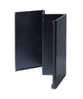 24 Inch Garage Wall Storage Cabinet With Heavy Duty 22 Gauge Steel Wall Mount Design Adjustable Shelf Reversible Door For Tool Storage Cleaning Supplies And Small Gear In Black - side view of cabinet open