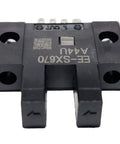EE-SX670 Photoelectric Sensor Grooved Slot Type for Omron, black, front view, showing NPN output and connector slots.