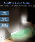 Under Cabinet Lighting With Motion Sensor And Hand Wave Activation, 120 LED Three Color Temperature Night Light diagram
