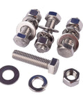 Eight sets of stainless steel hex bolt kit with nuts and washers