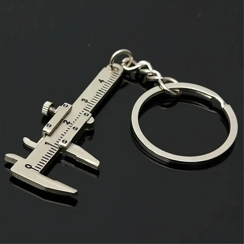 Compact Mini Vernier Caliper Key Ring with Alloy Body for Precise Measurements, 0.0 to 1.57 inches range, compact keychain tool