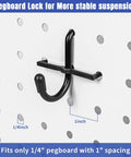 196-Piece Extra Thick Quarter Inch Pegboard Hooks Set Heavy Duty Black Metal Pegboard Accessories With Bins For Garage Wall