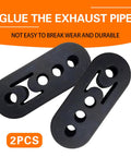 2 Pack Universal Exhaust Rubber Hangers With Four Hole Adjustable Brackets High Density Muffler Mounts
