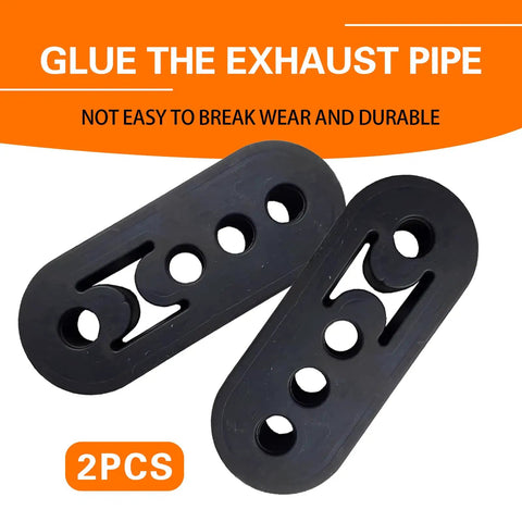 2 Pack Universal Exhaust Rubber Hangers With Four Hole Adjustable Brackets High Density Muffler Mounts
