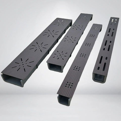 Heavy Duty Outdoor Trench Drainage Kit With Stainless Steel Grate And Polypropylene Channel Built To Last Weatherproof French Drainage System