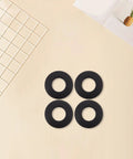 Universal Kayak Paddle Drip Rings Water Stop Splash Guards For Aluminum And PVC Paddles, black 4-pack