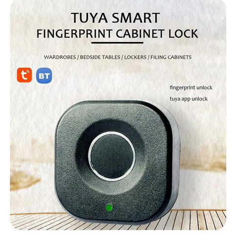 Smart Biometric Cabinet Lock With Fingerprint Access And Bluetooth App Control, Keyless Hidden File Wardrobe Lock for Home Office