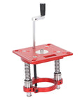 Pro Grade Aluminum Router Table Lifting System With Clamping for 63.5 and 65mm Milling Machines, CNC Precision Processed, Anodized Outer Layer, Built Tough for Woodworking DIY Projects red router lift with hand crank