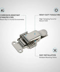 Sturdy 304 Stainless Steel Toggle Latch With Double Spring Draw Catch For Toolboxes Cabinets And Cases Built To Handle Vibration