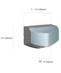 Lightning Fast Hand Dryer For Home And Commercial Bathrooms, Touchless Operation, showing dimensions and sleek design.