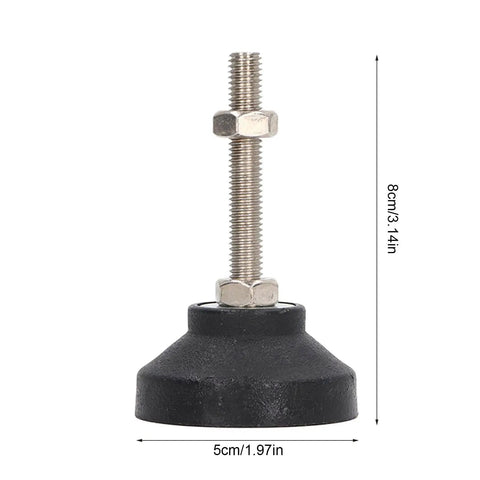 M8 Leveling Mounts Adjustable Furniture Foot Pads With Rubber Base Heavy Duty Table Chair Leg Glides 50mm Height Adjustment